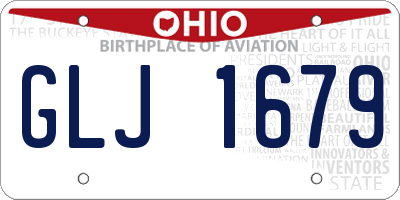OH license plate GLJ1679
