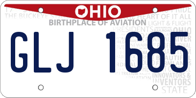 OH license plate GLJ1685