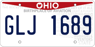 OH license plate GLJ1689