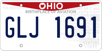 OH license plate GLJ1691