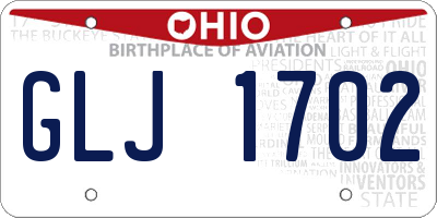 OH license plate GLJ1702