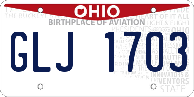 OH license plate GLJ1703