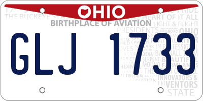 OH license plate GLJ1733