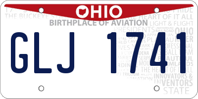 OH license plate GLJ1741