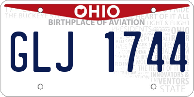 OH license plate GLJ1744