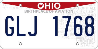 OH license plate GLJ1768