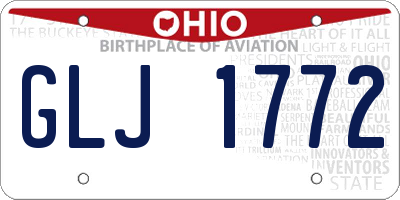 OH license plate GLJ1772