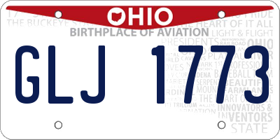 OH license plate GLJ1773