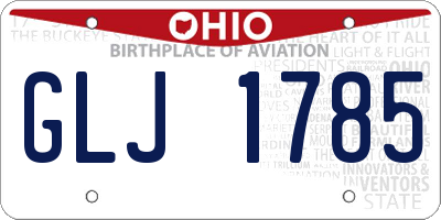OH license plate GLJ1785
