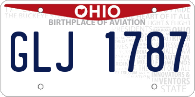OH license plate GLJ1787