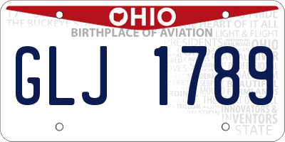 OH license plate GLJ1789