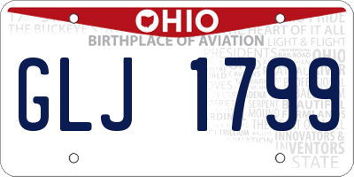 OH license plate GLJ1799