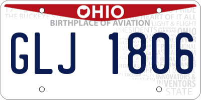 OH license plate GLJ1806