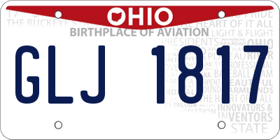 OH license plate GLJ1817