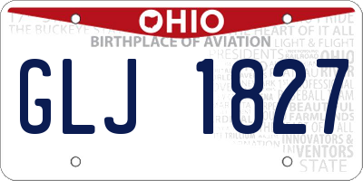 OH license plate GLJ1827