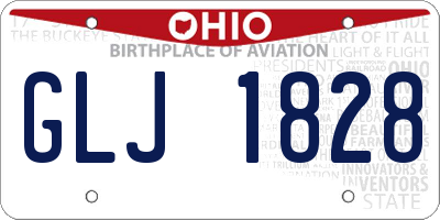 OH license plate GLJ1828