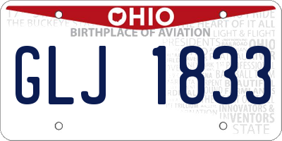 OH license plate GLJ1833