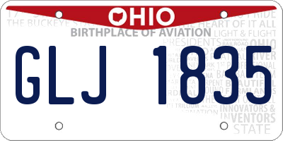 OH license plate GLJ1835