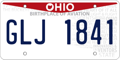 OH license plate GLJ1841