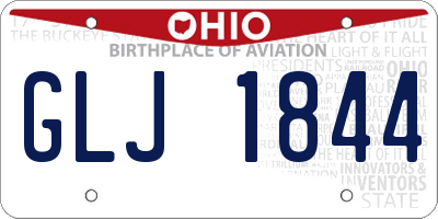OH license plate GLJ1844