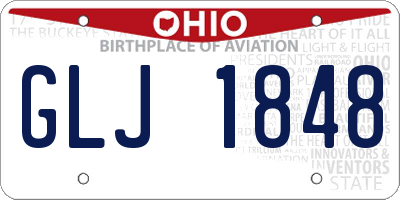 OH license plate GLJ1848