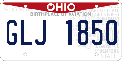 OH license plate GLJ1850