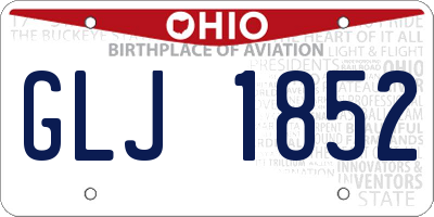 OH license plate GLJ1852