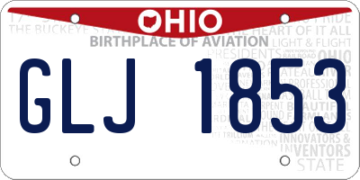 OH license plate GLJ1853