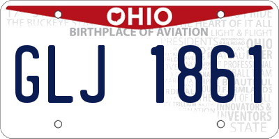 OH license plate GLJ1861