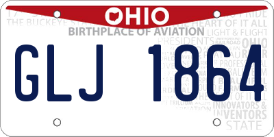 OH license plate GLJ1864