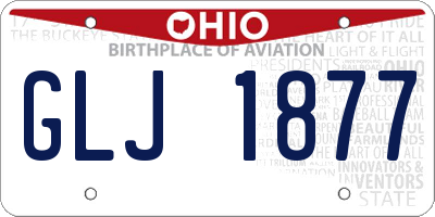 OH license plate GLJ1877