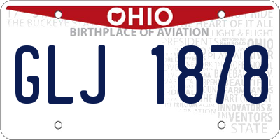 OH license plate GLJ1878