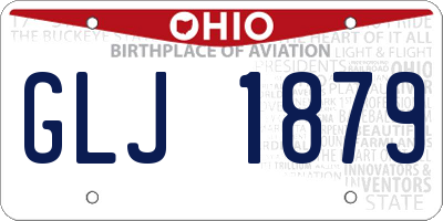 OH license plate GLJ1879