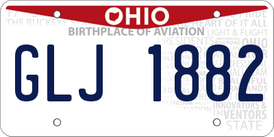 OH license plate GLJ1882