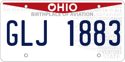 OH license plate GLJ1883