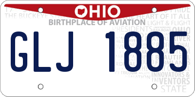 OH license plate GLJ1885