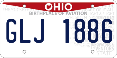 OH license plate GLJ1886
