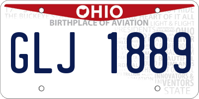 OH license plate GLJ1889