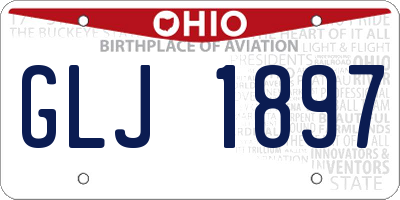 OH license plate GLJ1897
