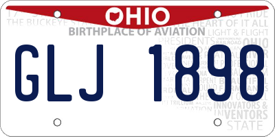OH license plate GLJ1898