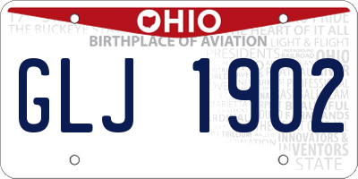 OH license plate GLJ1902
