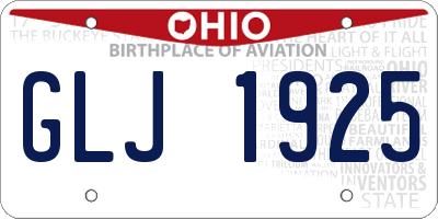 OH license plate GLJ1925