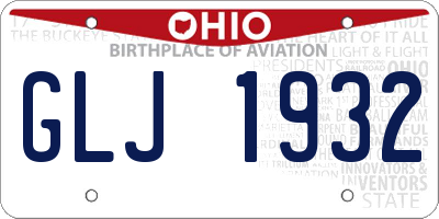 OH license plate GLJ1932