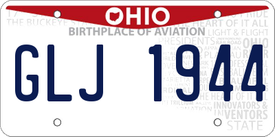 OH license plate GLJ1944