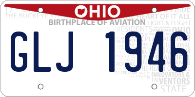 OH license plate GLJ1946