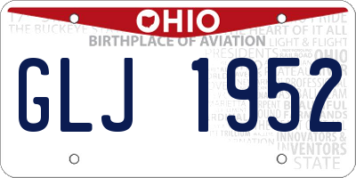 OH license plate GLJ1952