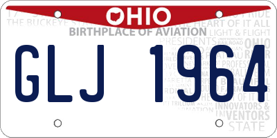 OH license plate GLJ1964