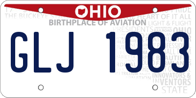 OH license plate GLJ1983