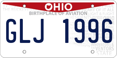 OH license plate GLJ1996