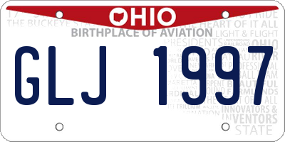 OH license plate GLJ1997